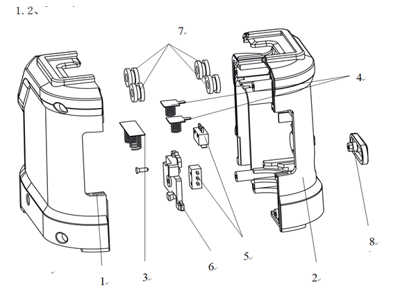 ЗУБР Крест 360, 20 - 70 м, лазерный нивелир, Профессионал (34906) - посмотреть вариант разборной схемы
