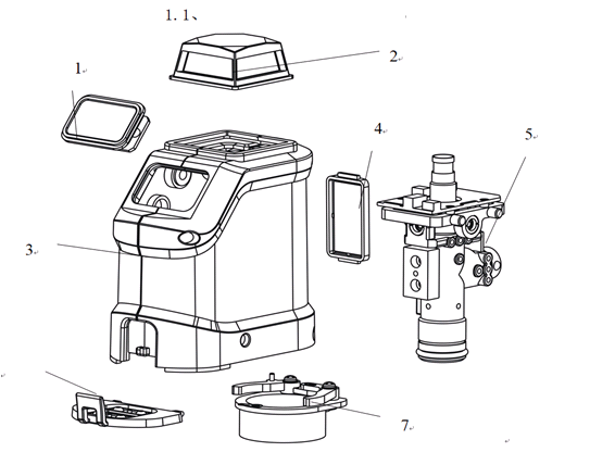 ЗУБР Крест 360, 20 - 70 м, лазерный нивелир, Профессионал (34906) - посмотреть вариант разборной схемы