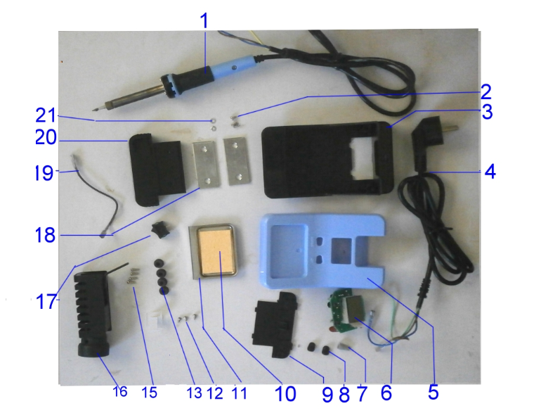 STAYER SP-50, 48 Вт, 160 - 520°C, цифровая паяльная станция, Professional (55370) - посмотреть вариант разборной схемы