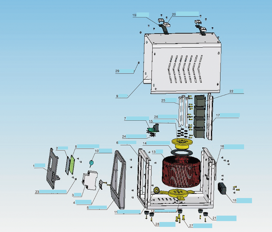 ЗУБР 10000ВА, 10 кВт, автоматический стабилизатор напряжения, Профессионал (59380-10) - посмотреть вариант разборной схемы