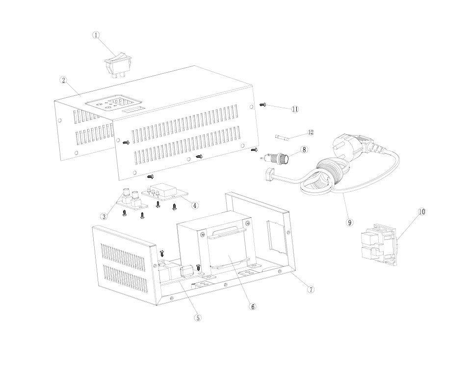 ЗУБР 500ВА, 0.5 кВт, автоматический стабилизатор напряжения, Профессионал (59385-0.5) - посмотреть вариант разборной схемы