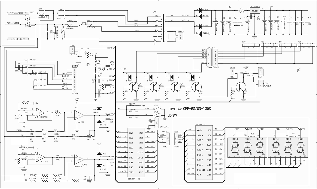 ЗУБР 10000ВА, 10 кВт, автоматический стабилизатор напряжения, Профессионал (59387-10) - посмотреть вариант разборной схемы