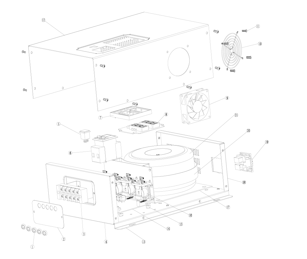 ЗУБР 10000ВА, 10 кВт, автоматический стабилизатор напряжения, Профессионал (59387-10) - посмотреть вариант разборной схемы