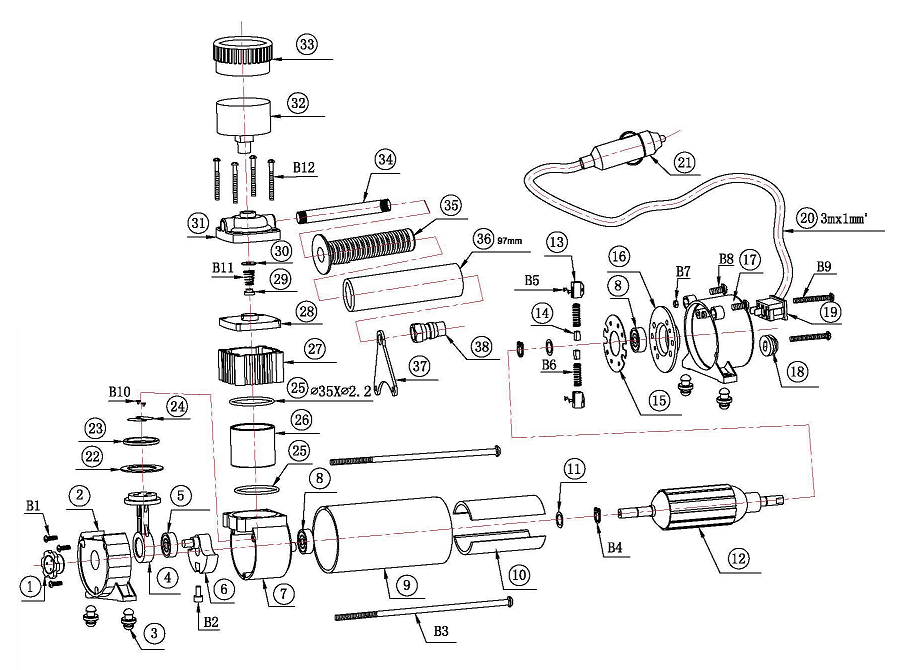 Инструмент [61125] - разборная схема