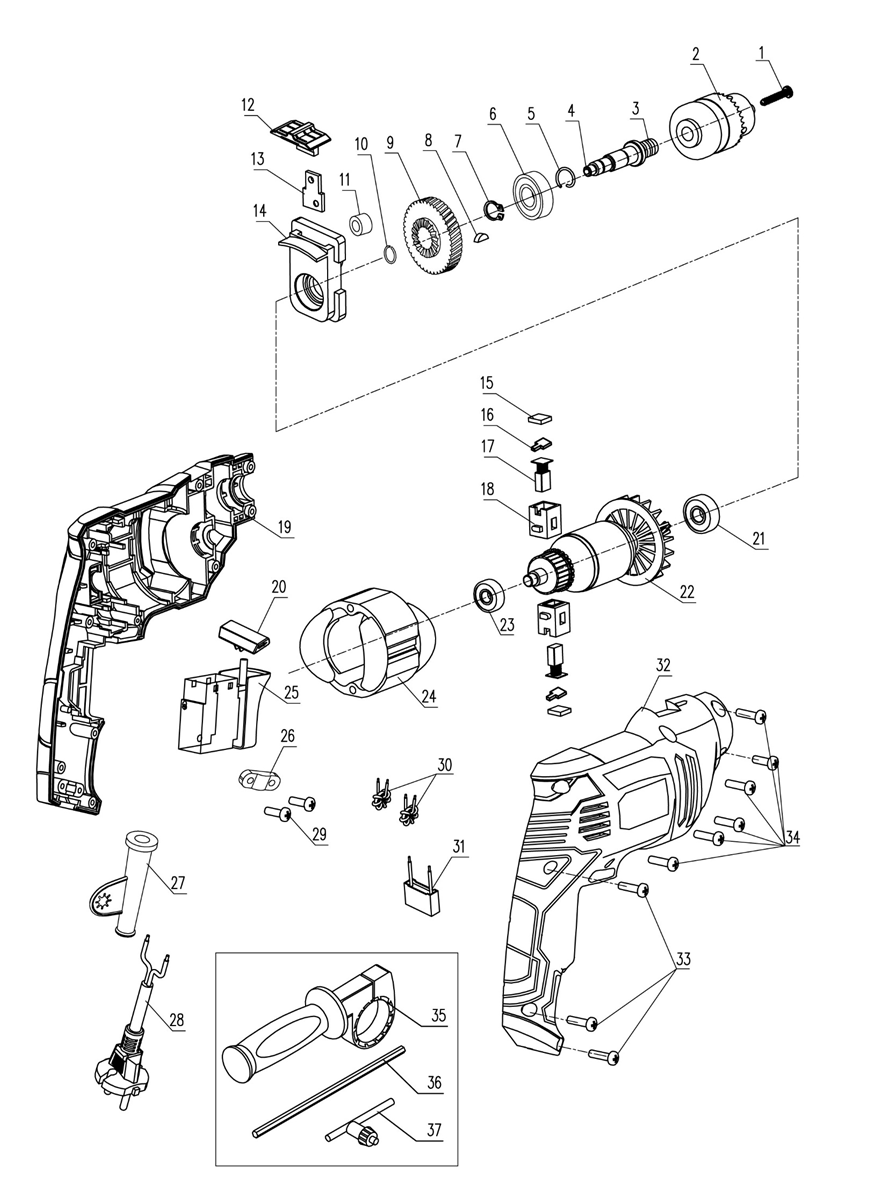 Инструмент [DS-600] - разборная схема