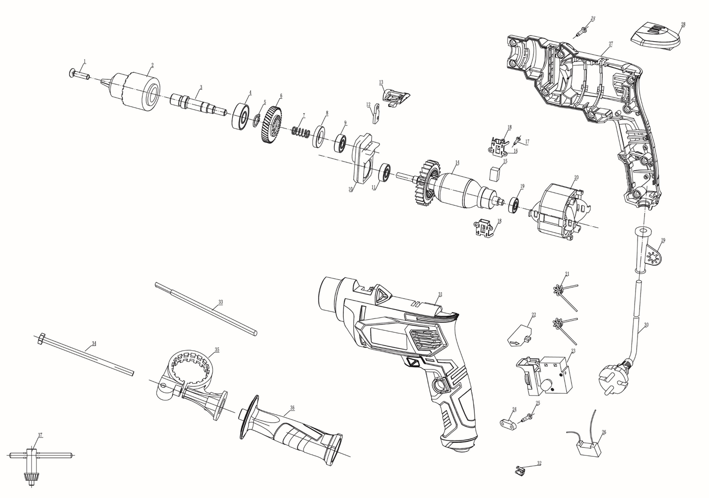 Инструмент [DS-750] - разборная схема