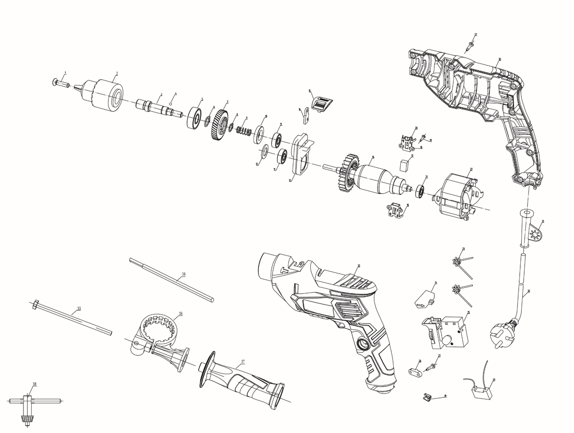 Инструмент [DS-900] - разборная схема