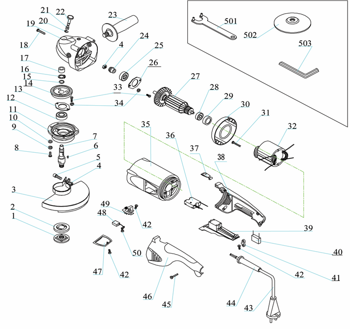 Инструмент [SAG-230-2100] - разборная схема
