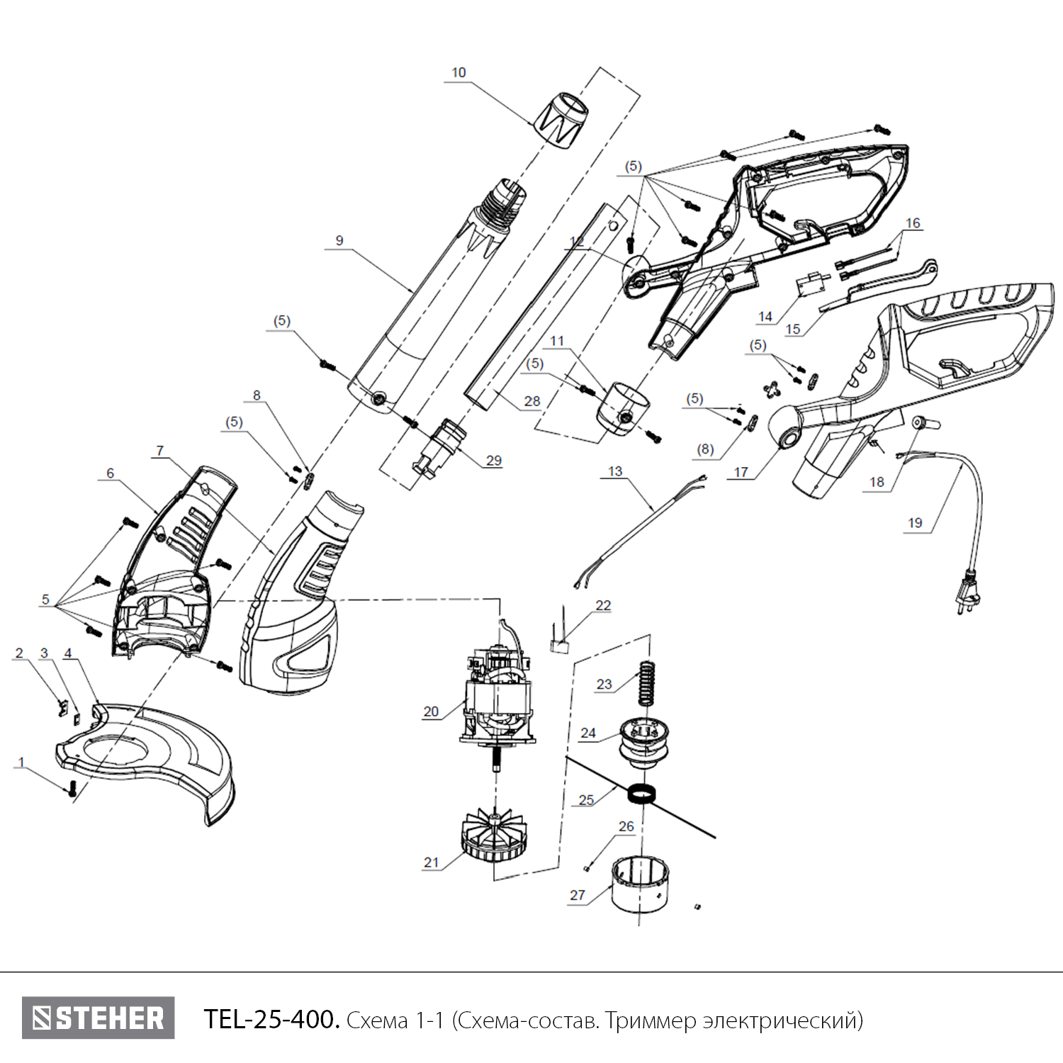 Инструмент [TEL-25-400] - разборная схема