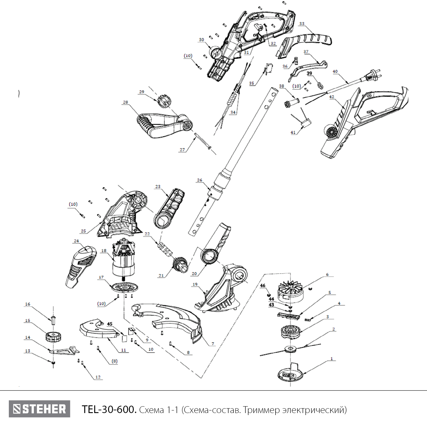 Инструмент [TEL-30-600] - разборная схема