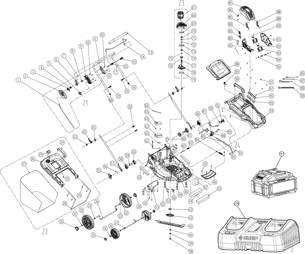 Инструмент [ГКЛ-4040-42] - разборная схема