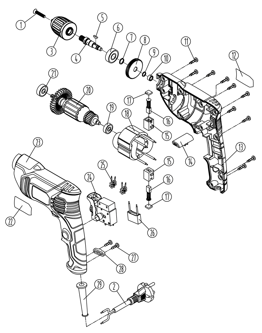 Инструмент [Д-550] - разборная схема