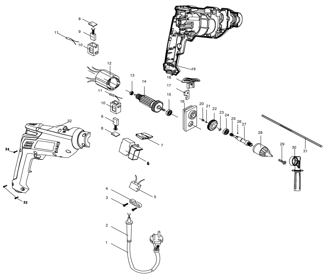 Инструмент [ДУ-900] - разборная схема