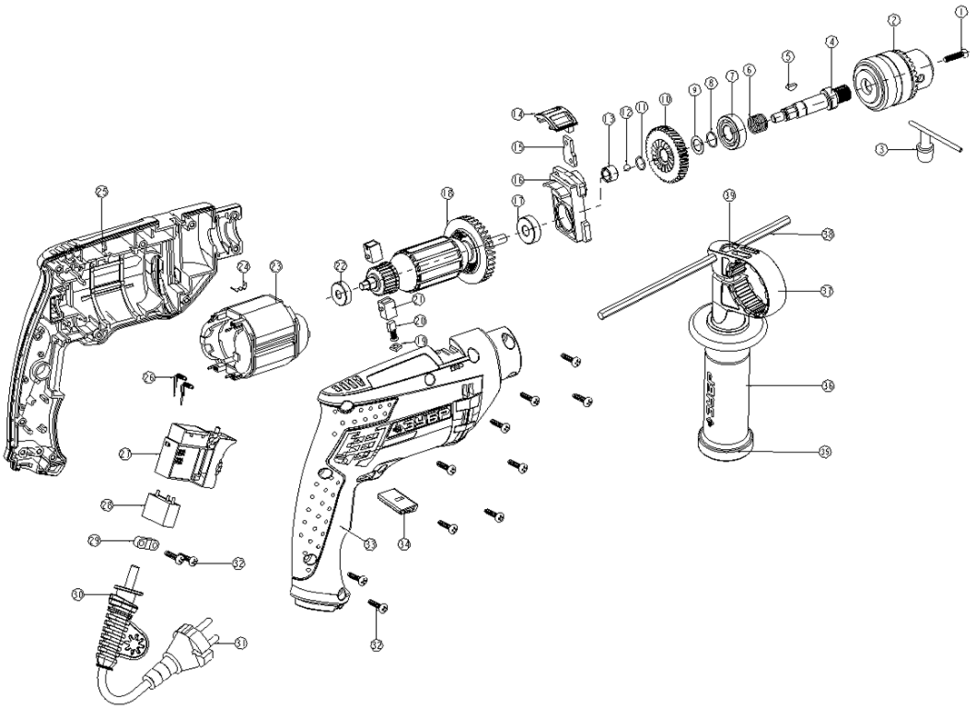 Инструмент [ДУ-П800] - посмотреть вариант разборной схемы