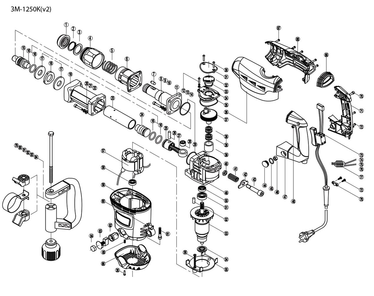 Инструмент [ЗМ-1250К] - разборная схема