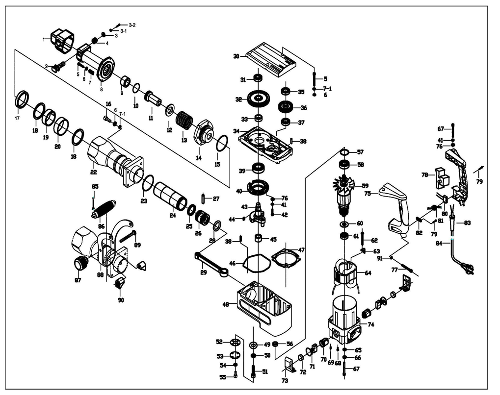 Инструмент [ЗМ-1700К] - разборная схема