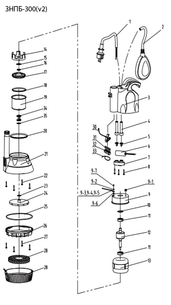 Инструмент [ЗНПБ-300] - разборная схема
