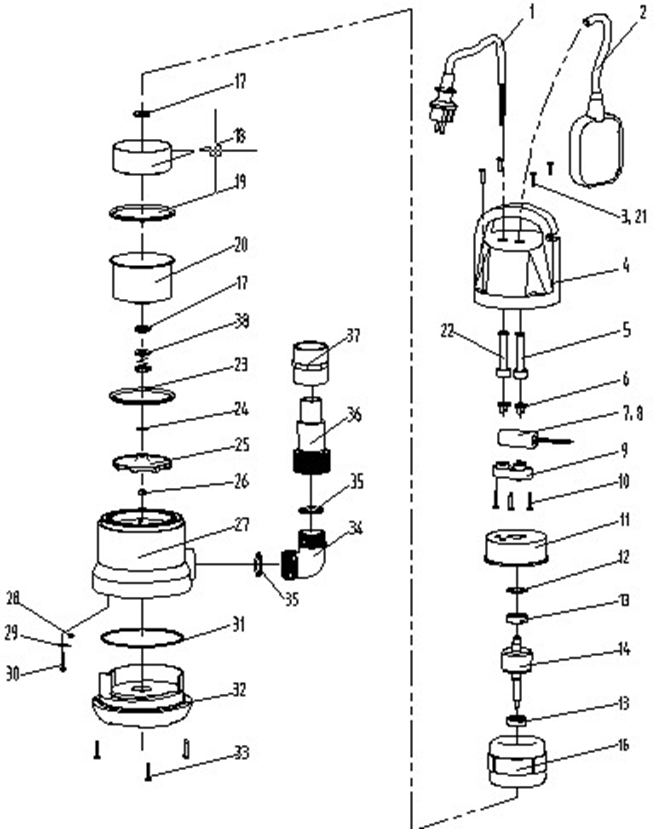 Инструмент [ЗНПЧ-400] - разборная схема