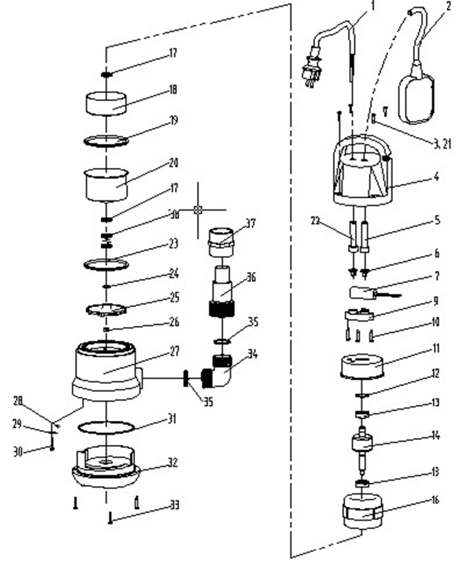 Инструмент [ЗНПЧ-550] - разборная схема