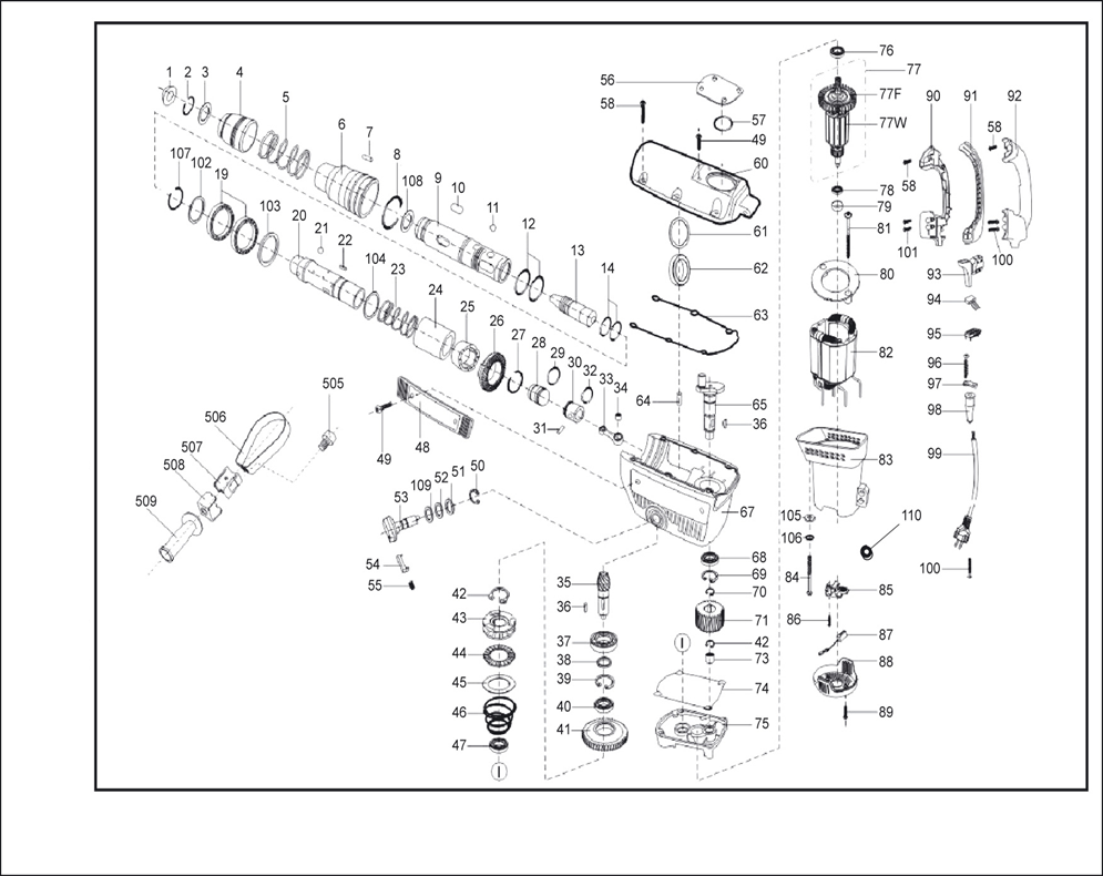 Инструмент [ЗП-1100ЭК] - разборная схема