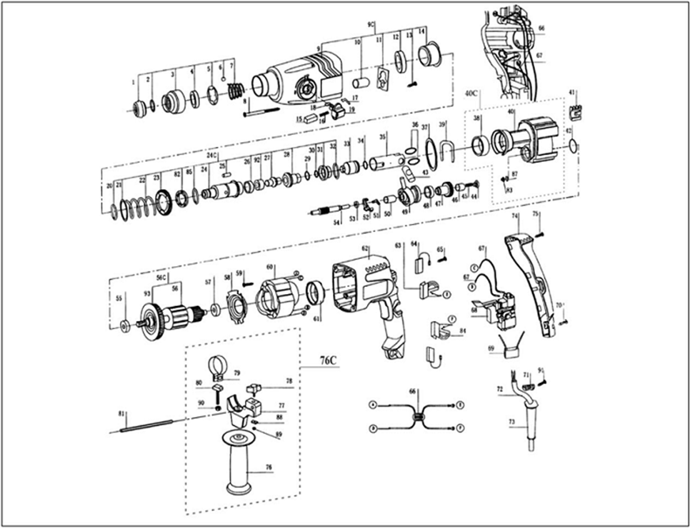 Инструмент [ЗП-650ЭК] - посмотреть вариант разборной схемы