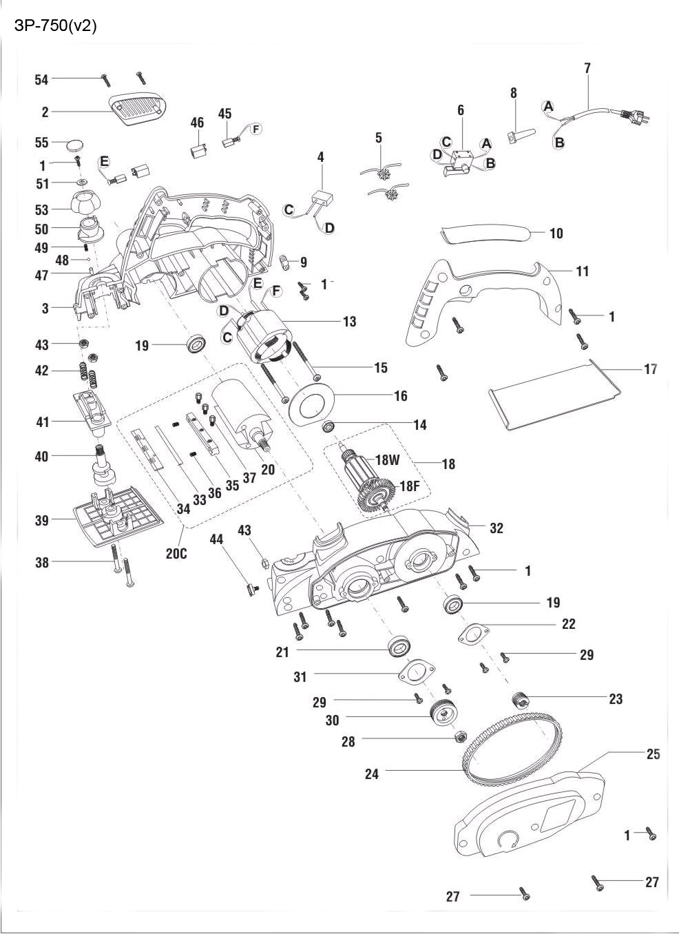 Инструмент [ЗР-750] - посмотреть вариант разборной схемы