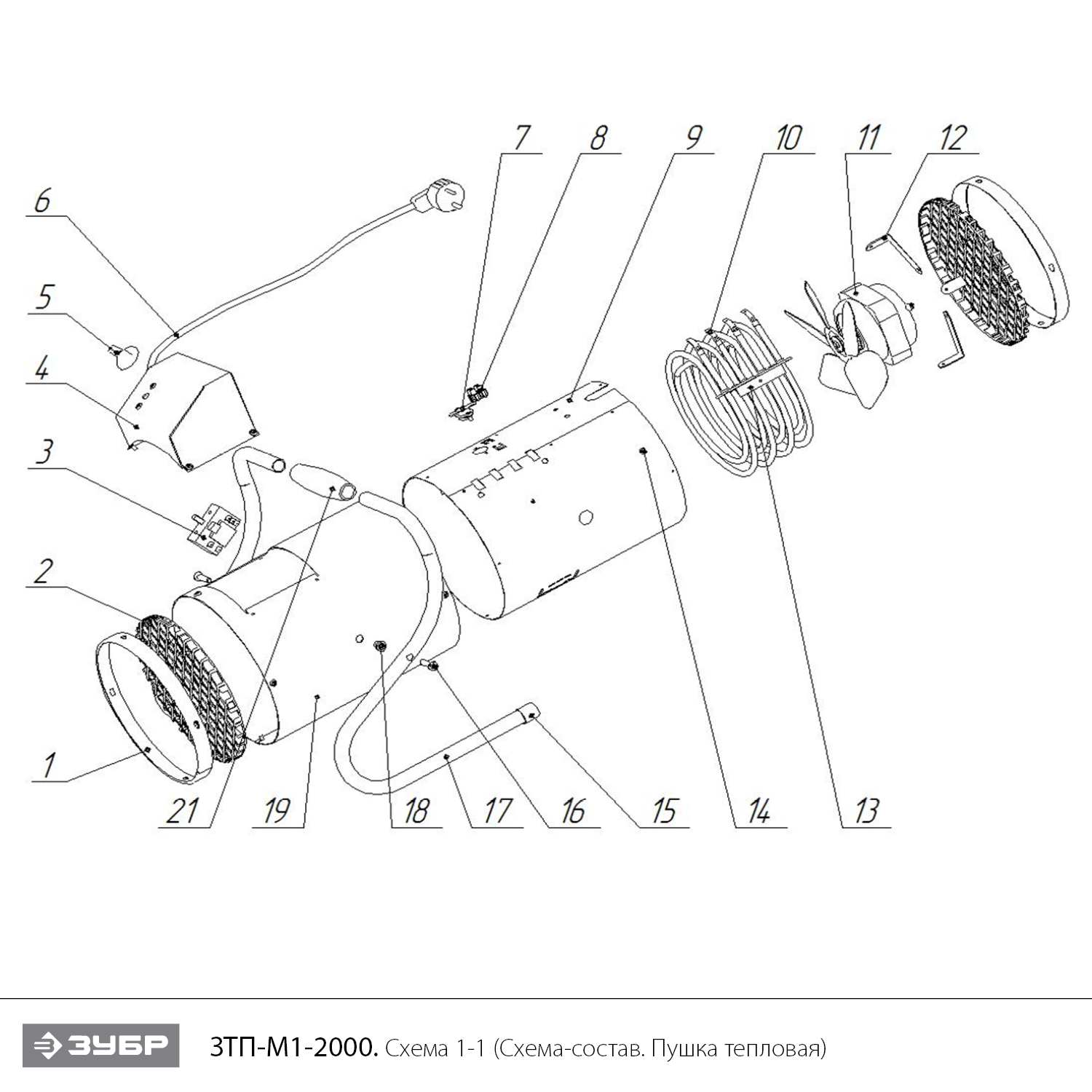 Инструмент [ЗТП-М1-2000] - посмотреть вариант разборной схемы