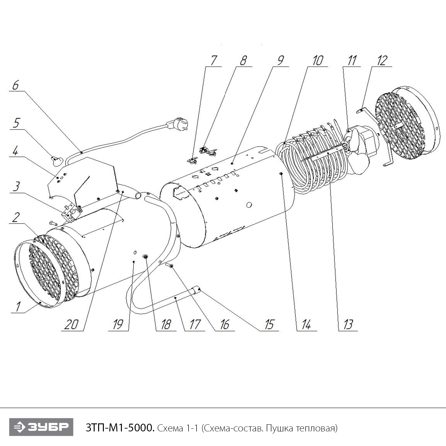 Инструмент [ЗТП-М1-5000] - посмотреть вариант разборной схемы