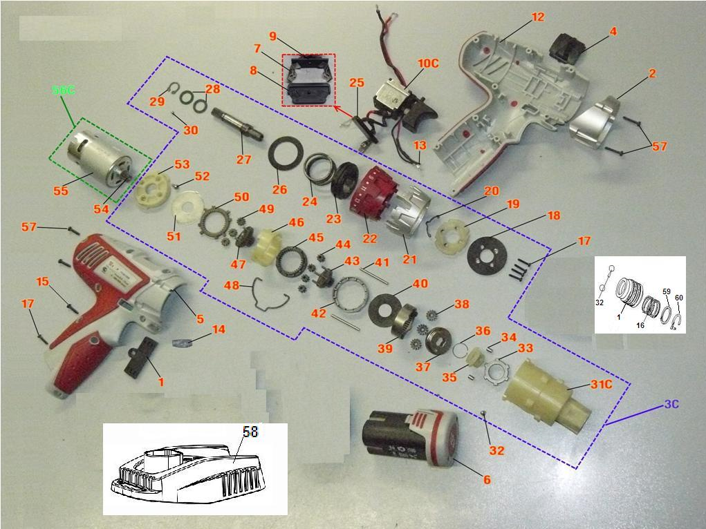 Инструмент [ЗША-12-Ли-КН] - разборная схема