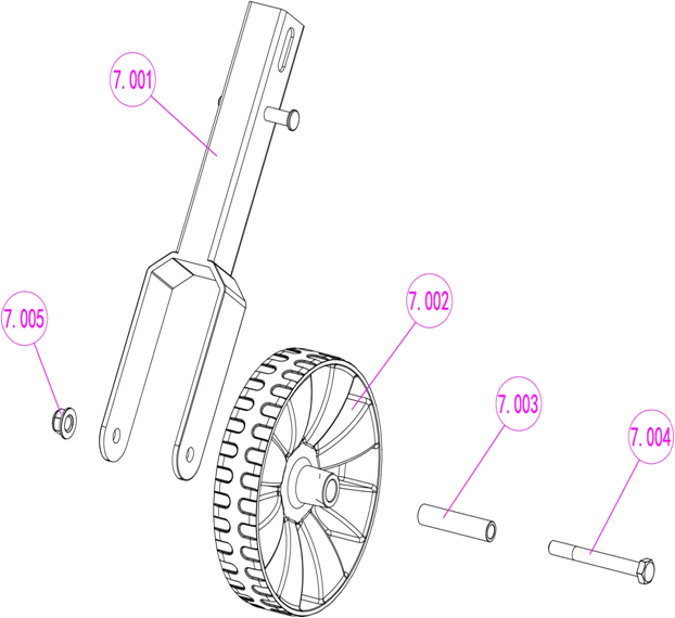 ЗУБР 2500 Вт, электрический культиватор (КАД-2500) - посмотреть вариант разборной схемы