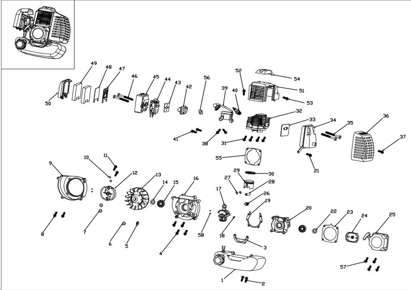 ЗУБР 2.2 л.с., бензиновый культиватор (МКЛ-100) - посмотреть вариант разборной схемы