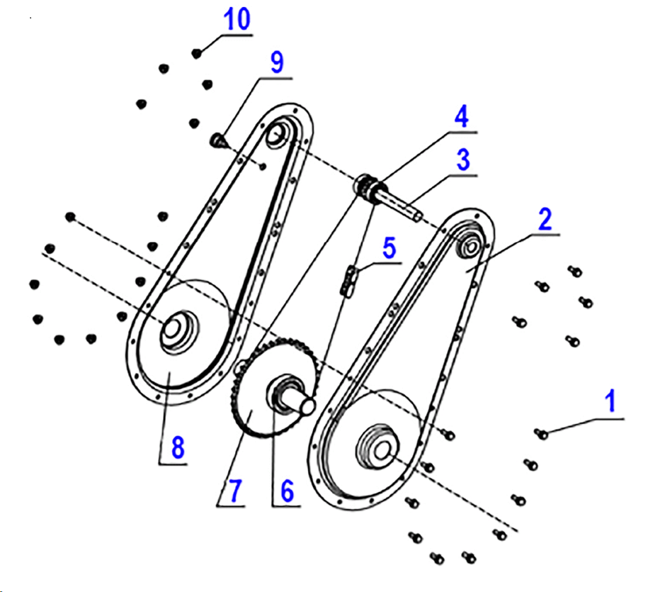 ЗУБР 6.5 л.с., бензиновый культиватор (МКТ-170) - посмотреть вариант разборной схемы