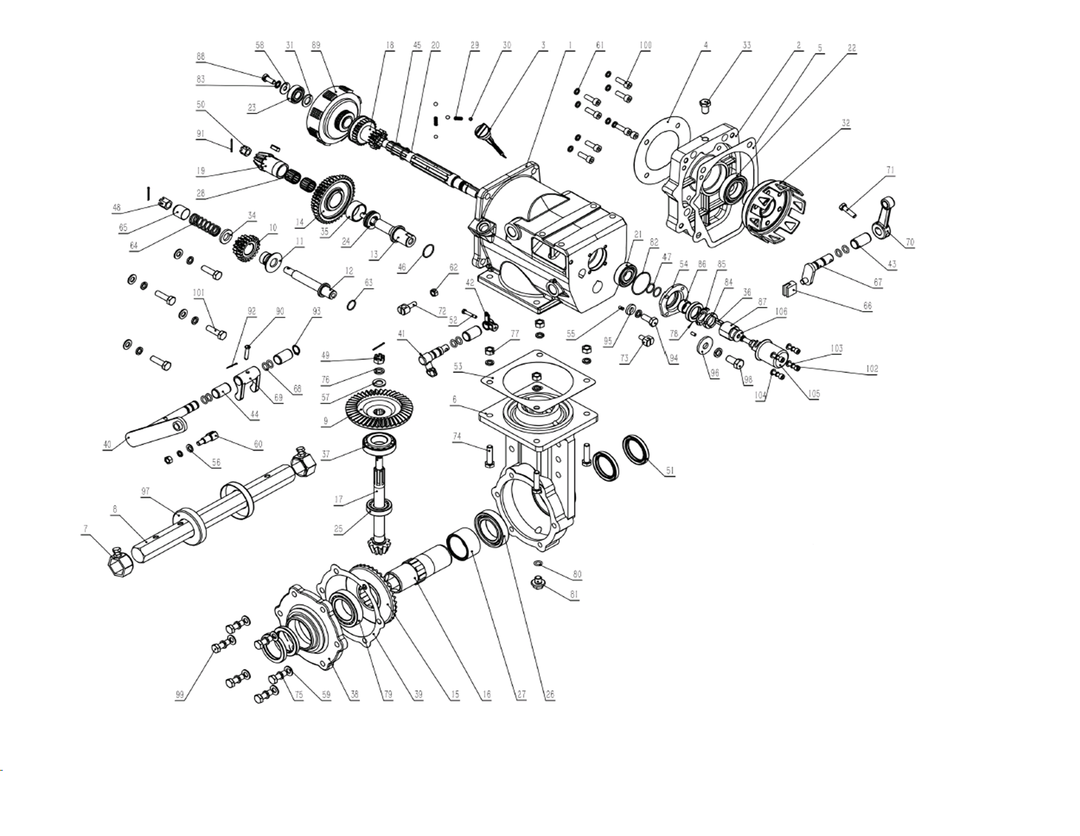 ЗУБР 9 л.с., мотоблок с ВОМ (МТШ-600) - посмотреть вариант разборной схемы