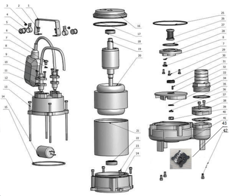 ЗУБР 450 Вт, фекальный насос (НПФ-450) - посмотреть вариант разборной схемы