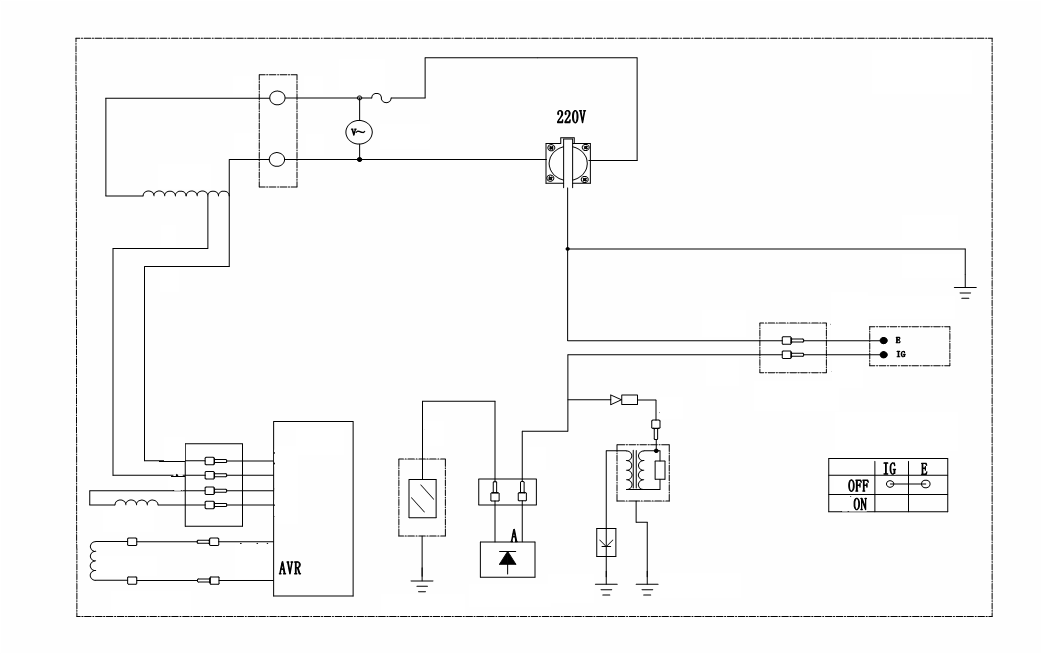 ЗУБР 3300 Вт, бензиновый генератор (СБ-3300) - посмотреть вариант разборной схемы
