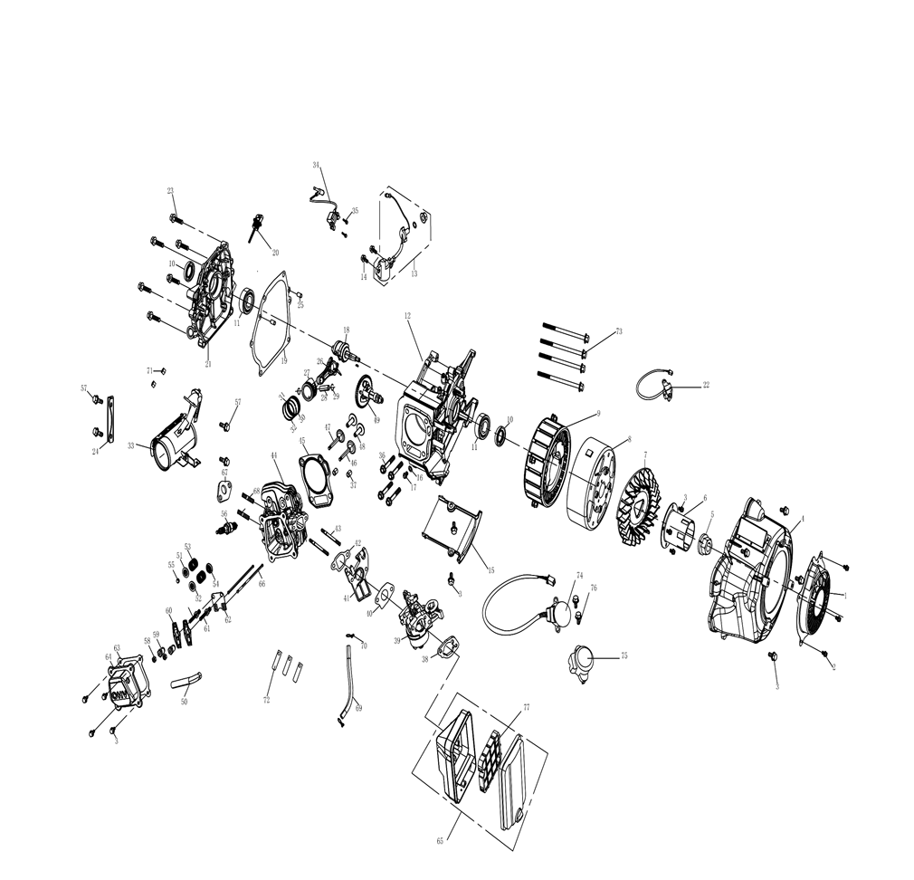 ЗУБР 2800 Вт, инверторный генератор (СБИ-2800) - посмотреть вариант разборной схемы