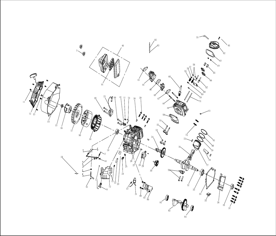 ЗУБР 7500 Вт, инверторный генератор с электростартером и розеткой АВР (СБИ-7500ЕА) - посмотреть вариант разборной схемы