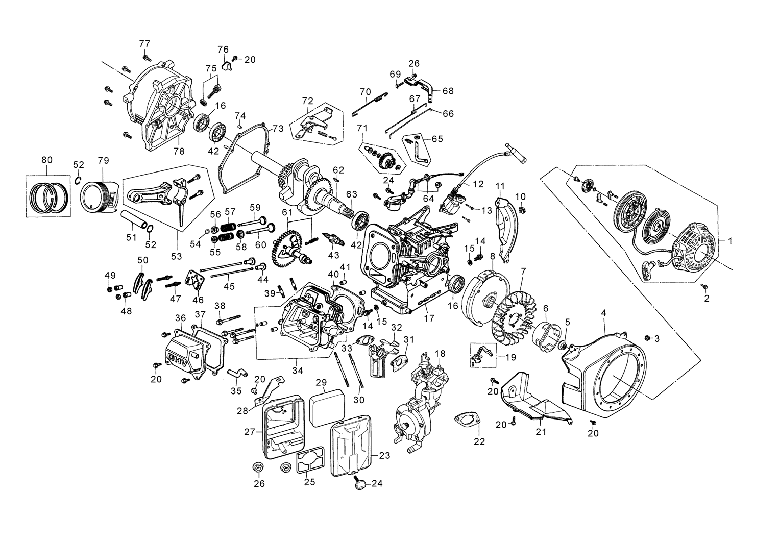 ЗУБР 3300 Вт, газовый генератор (сжиженный газ / природный газ / бензин) (СГ-3300) - посмотреть вариант разборной схемы