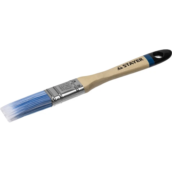 STAYER AQUA, 63 мм, 2.5″, искусственная щетина, деревянная ручка для воднодисперсионных и акриловых ЛКМ, плоская кисть (01062-063) - Фото 4