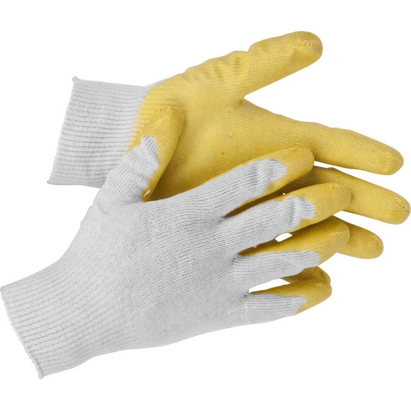 STAYER PROTECT, S-M, х/б перчатки с одинарным латексным обливом, 13 класс (11408-S)