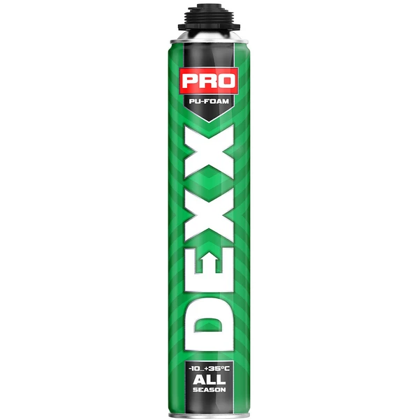 DEXX PRO, 750 мл, пистолетная, всесезонная, выход до 30 л, монтажная пена (41126)
