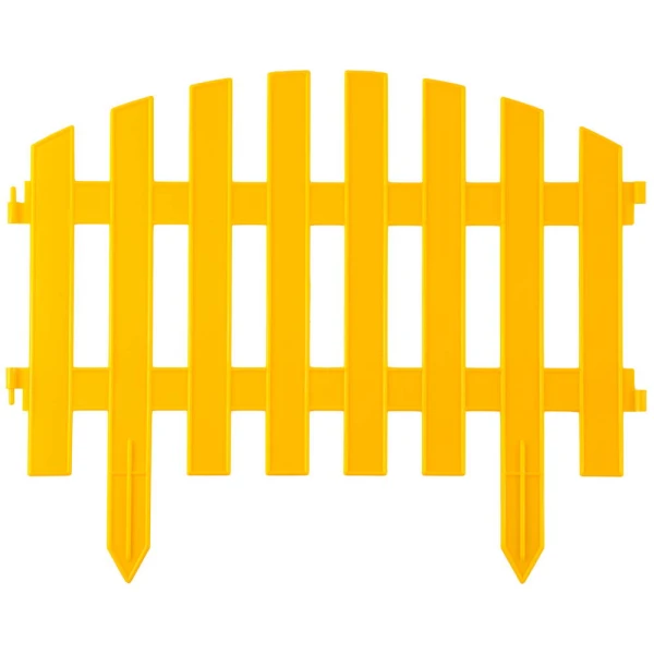 GRINDA Ар Деко, 28 х 300 см, желтый, 7 секций, декоративный забор (422203-Y)