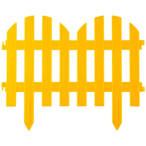 GRINDA Палисадник, 28 х 300 см, желтый, 7 секций, декоративный забор (422205-Y)