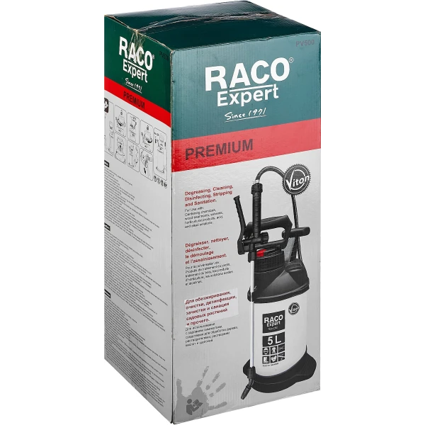 RACO Pro 500, для работы с агрессивными химикатами, 5 л, опрыскиватель (4240-54/500) - фото 2