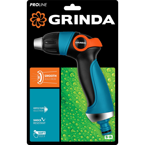 GRINDA S-R, плавная регулировка напора, двухкомпонентный, поливочный пистолет, PROLine (429101)
