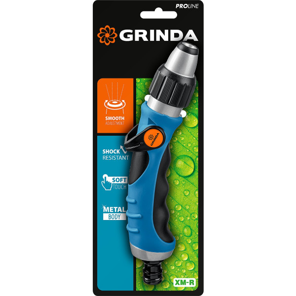 GRINDA XM-R, плавная регулировка напора, металлический с TPR, поливочный пистолет, PROLine (429151)