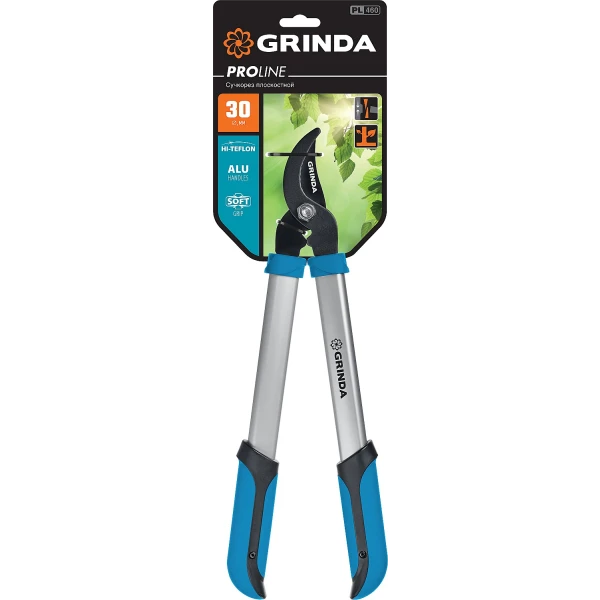 GRINDA F-900T, 650 - 900 мм, кованые лезвия, алюминиевые ручки, телескопический, плоскостной сучкорез, PROLine (424510) - Фото 11