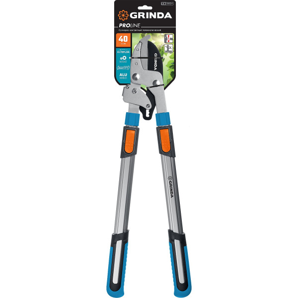 GRINDA TX-980A, 645 - 885 мм, кованные лезвия, храповый механизм, телескопический, контактный сучкорез, PROLine (424513)