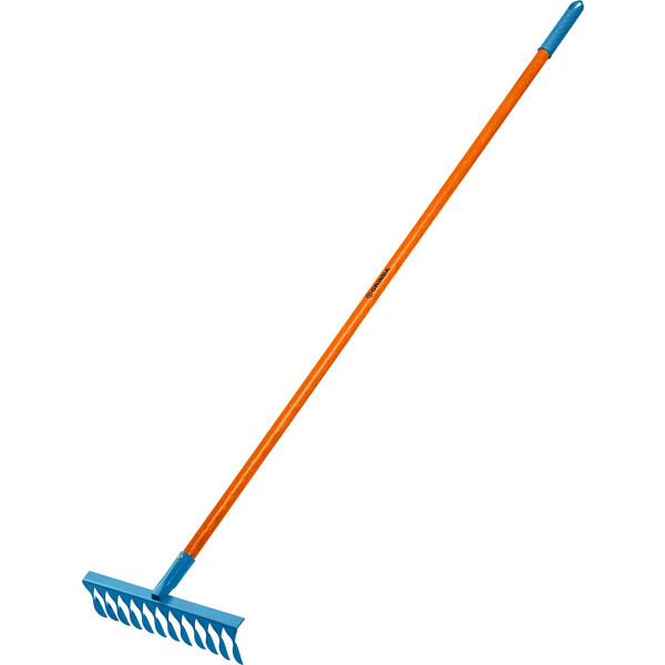 GRINDA PR-12T FIBER, 380 х 100 х 1530 мм, 12 витых зубцов, углеродистая сталь, фибергласовый черенок, садовые грабли, PROLine (39654)