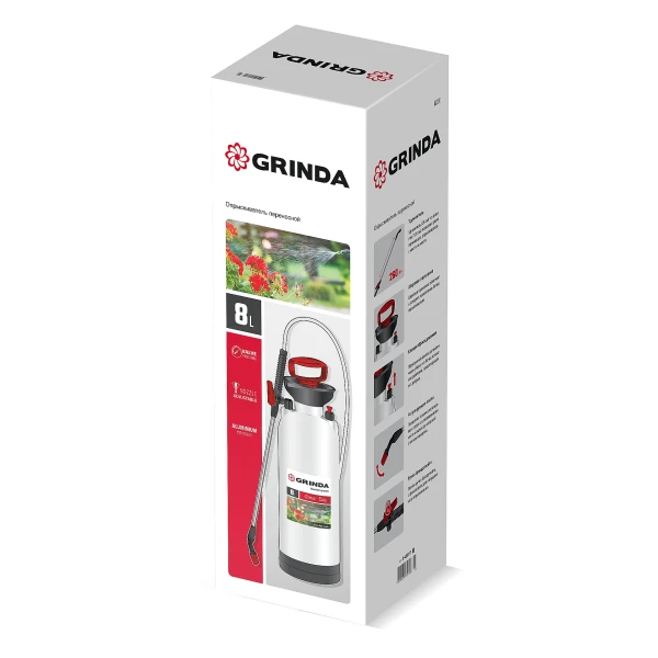 GRINDA TS-8, 8 л, широкая горловина, устойчивое днище, переносной опрыскиватель (8-425117) - фото 2